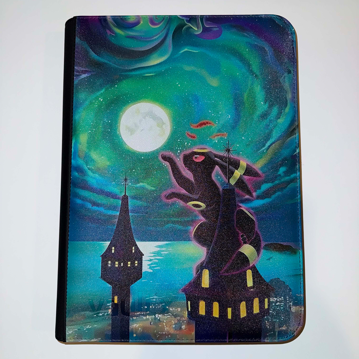 TCG Bound VaultX zip binder UV printed with Umbreon VMAX Alternate Art Secret Moonbreon Evolving Skies Pokemon card
