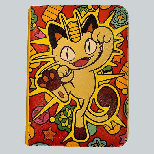 TCG Bound VaultX zip binder UV printed with Meowth ex Special Illustration Rare 121 088 ME03 Perfect Order Pokemon card
