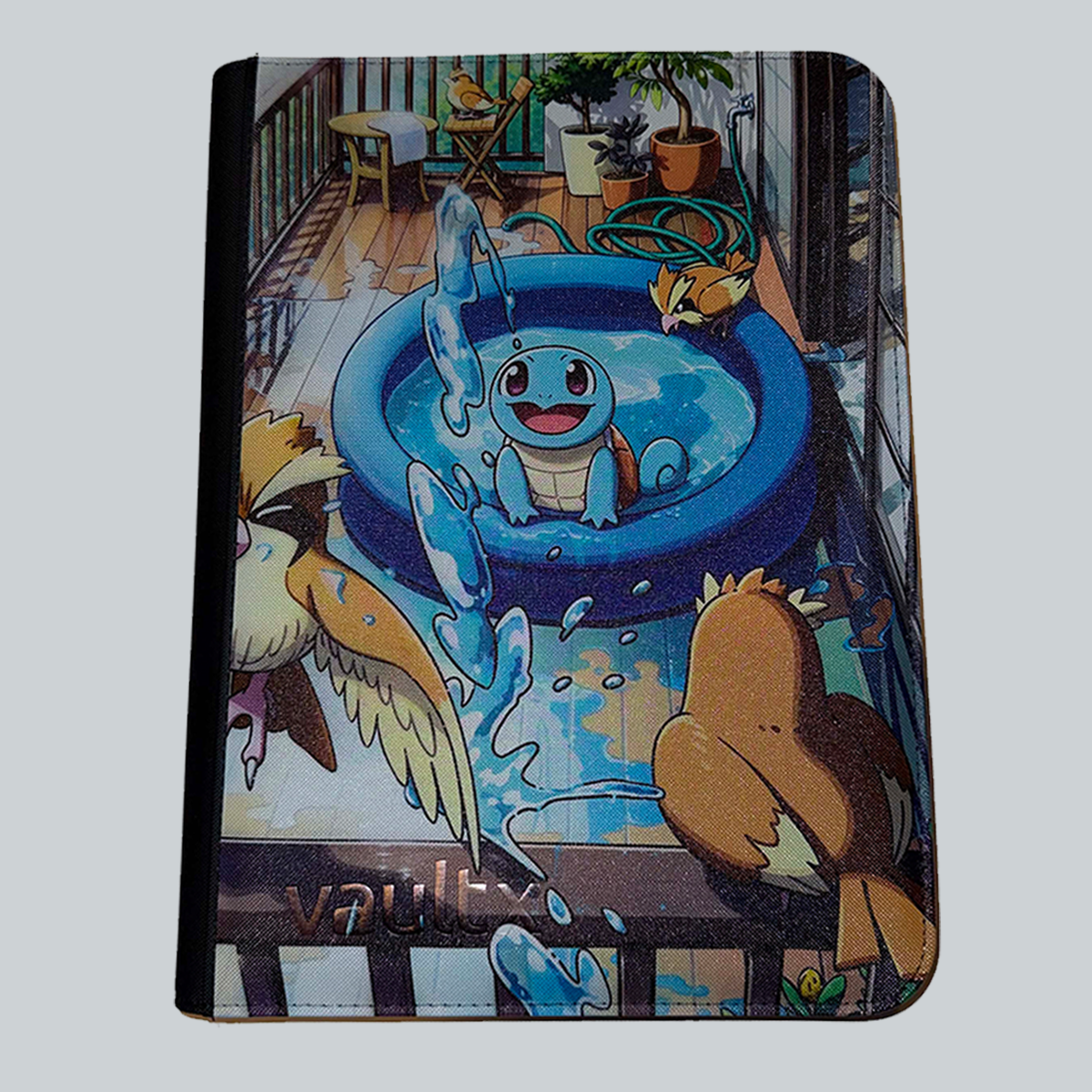 TCG Bound VaultX zip binder UV printed with Squirtle Illustration Rare Stellar Crown Pokemon card